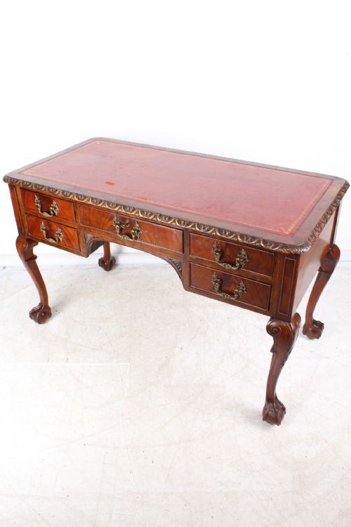 fig 1. Edwardian Mahogany Chippendale Desk