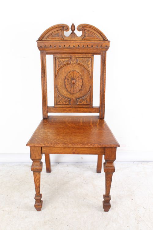 Victorian Oak Hall Chair