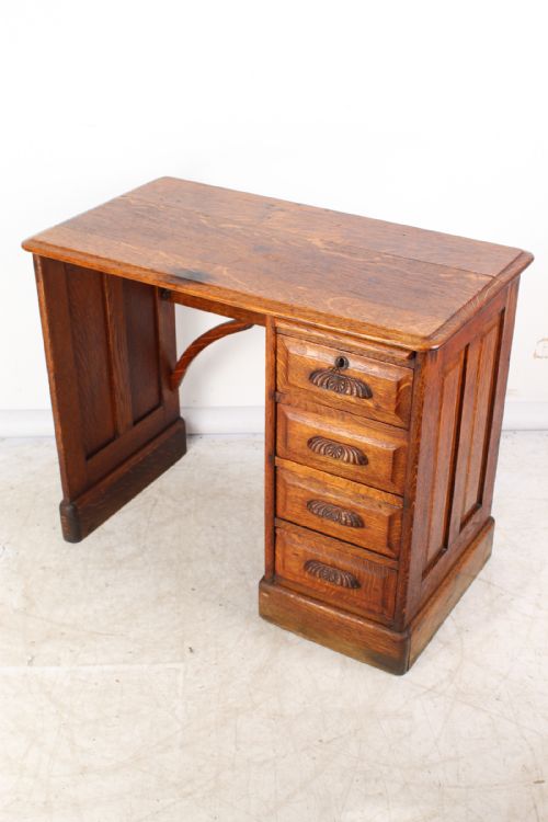 Small Antique Edwardian Oak Desk