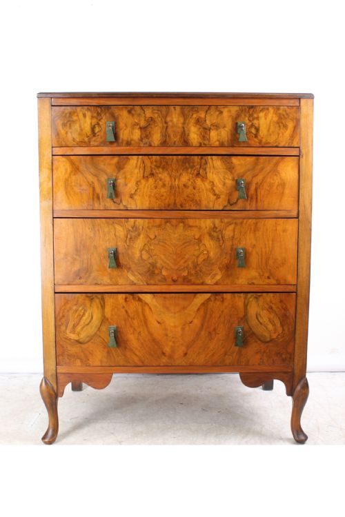 Art Deco Burr Walnut Chest of Drawers
