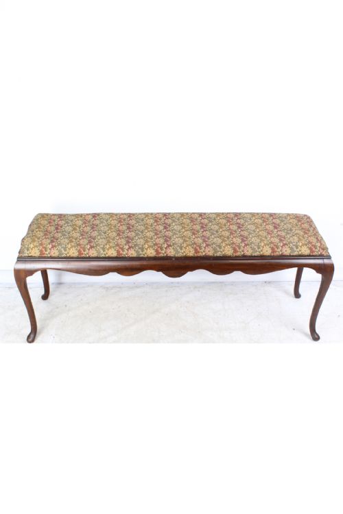 Long Edwardian Mahogany Window Seat