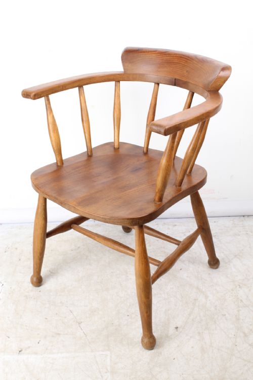 fig 1. Oak Captains Desk Chair