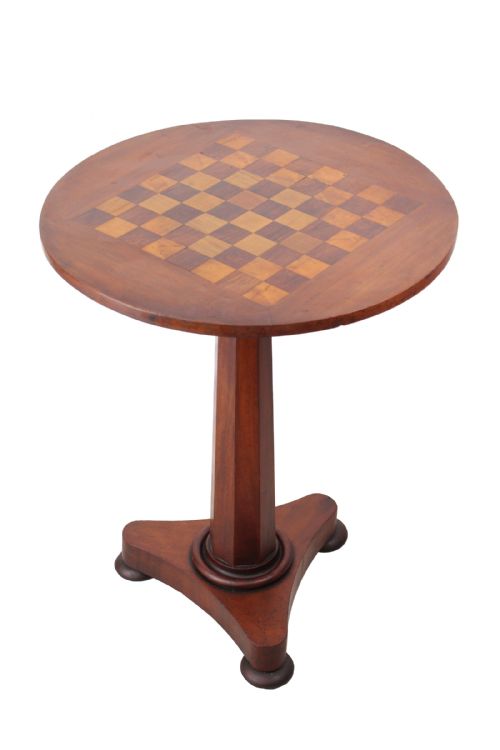 Small William IV Mahogany Chess Top Table
