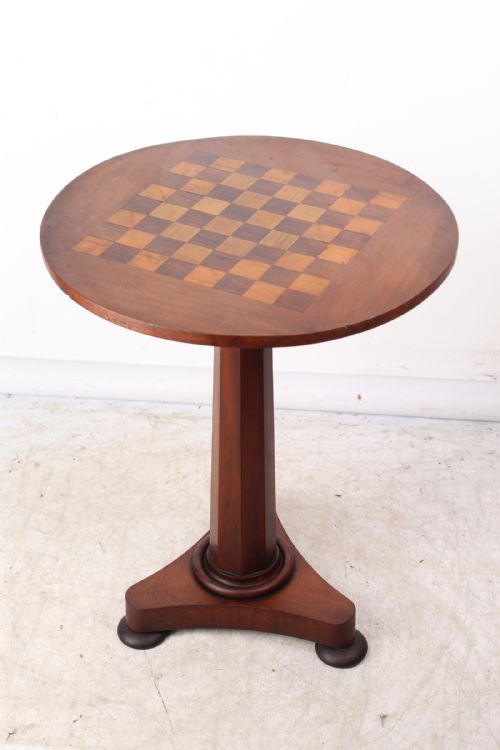 fig 1. Small William IV Mahogany Chess Top Table