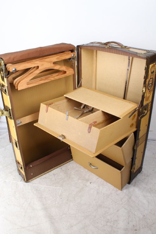 fig 1. Art Deco Wardrobe Steamer Trunk By Dale of New York