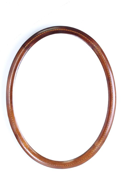 Edwardian Mahogany & Inlaid Oval Mirror