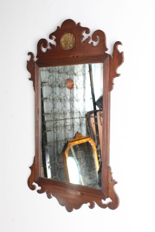 fig 1. Edwardian Mahogany “Chippendale” Fretwork Mirror