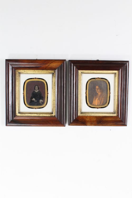 Small Pair Victorian Rosewood Photo Frames
