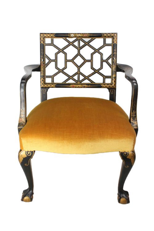 Edwardian Chinoiserie Armchair