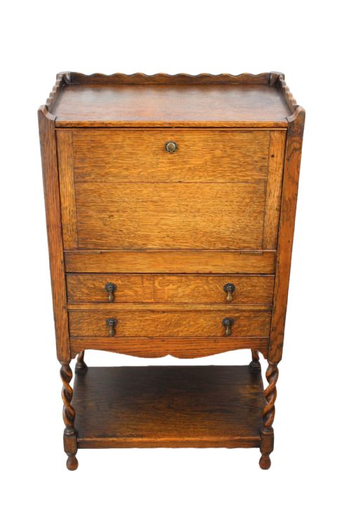 Edwardian Oak Hall Cabinet