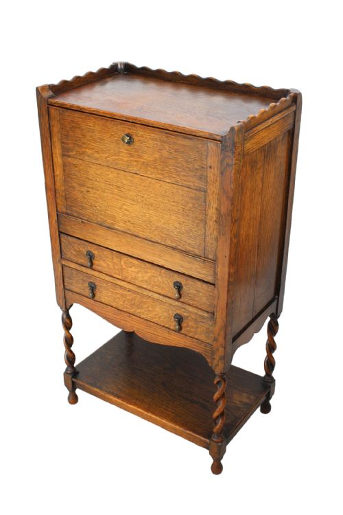 fig 1. Edwardian Oak Hall Cabinet