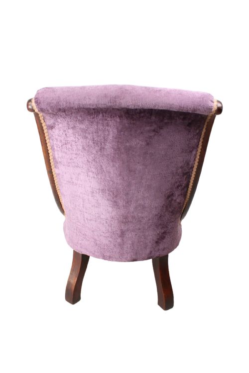 SMALL VICTORIAN ROSEWOOD SLIPPER CHAIR - ADDITIONAL PHOTO 5