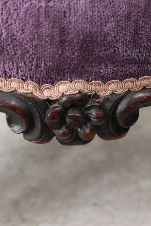SMALL VICTORIAN ROSEWOOD SLIPPER CHAIR - ADDITIONAL PHOTO 10