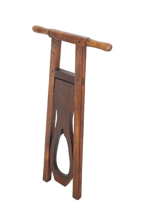 fig 1. Antique Edwardian Oak Folding Boot Jack