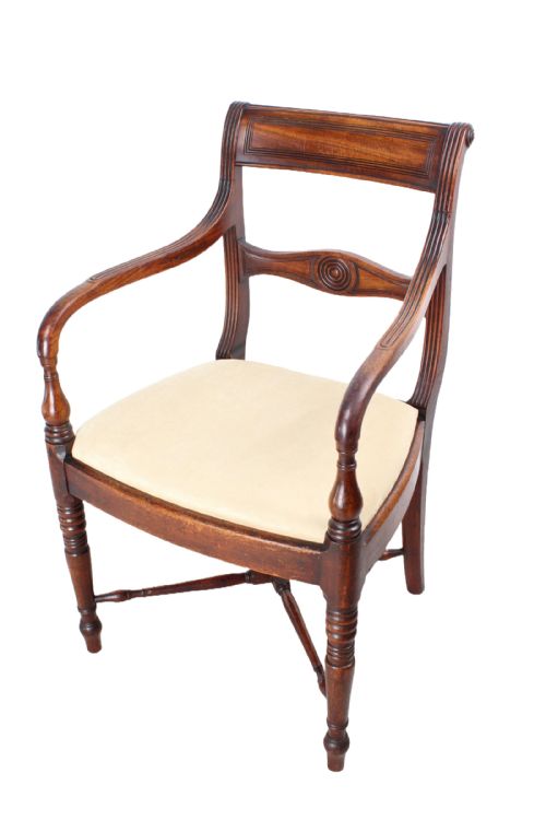 fig 1. Antique Regency Mahogany Desk Chair