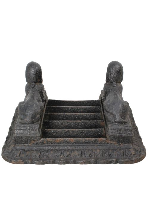 CAST IRON EGYPTIAN REVIVAL BOOT SCRAPER - ADDITIONAL PHOTO 2