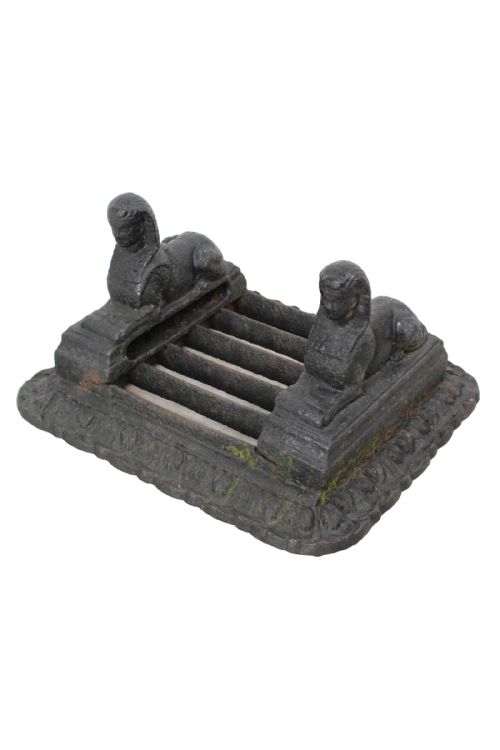 CAST IRON EGYPTIAN REVIVAL BOOT SCRAPER - ADDITIONAL PHOTO 3