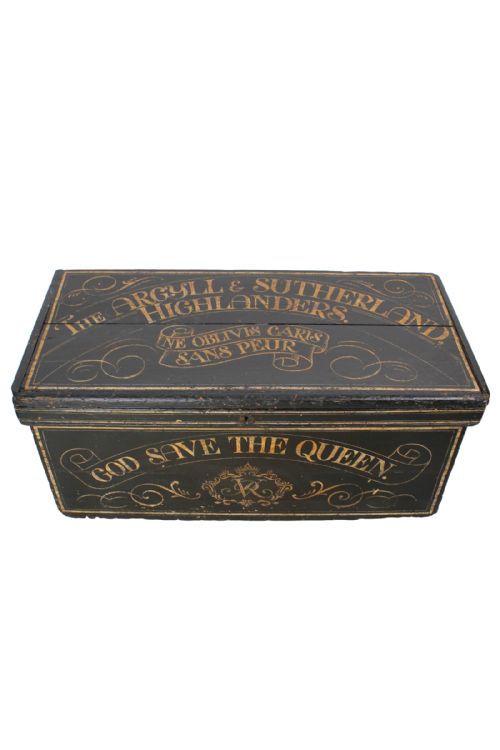 Large Antique Military Chest “Argyll & Sutherland Highlanders”