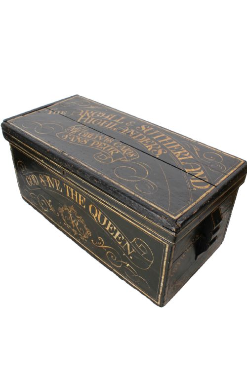 fig 2. Large Antique Military Chest “Argyll & Sutherland Highlanders”