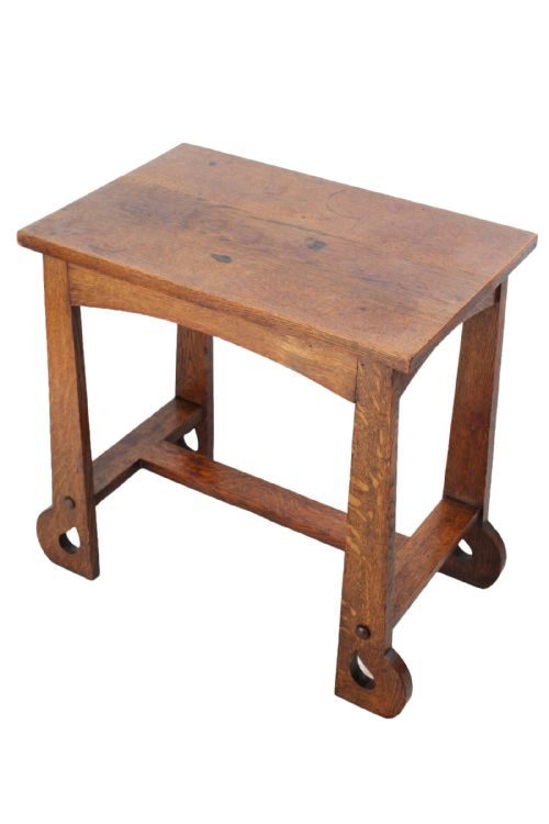 fig 1. Victorian Arts & Crafts Oak Side Table