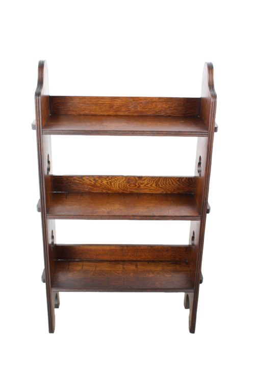 fig 1. Edwardian Liberty & Co Sedley Oak Open Bookcase