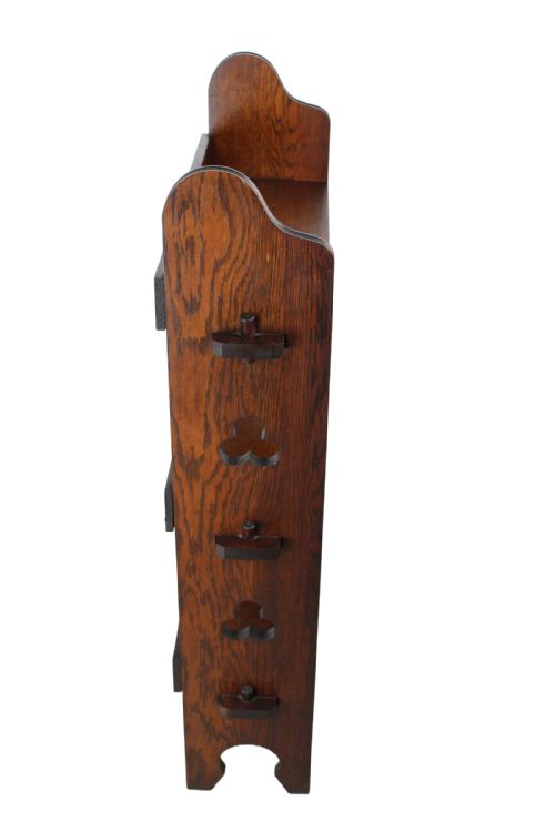 fig 2. Edwardian Liberty & Co Sedley Oak Open Bookcase