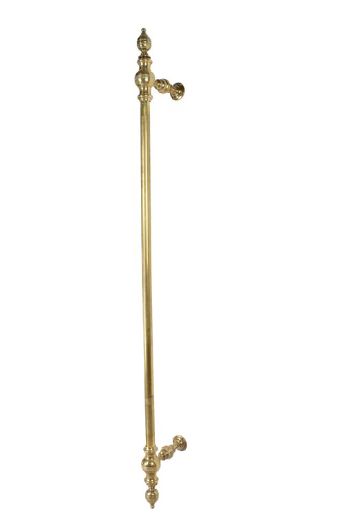 fig 1. Edwardian Brass Curtain Pole & Brackets