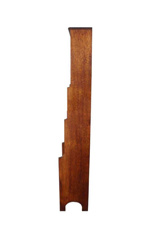 fig 1. Tall & Slim Edwardian Oak Waterfall Bookcase