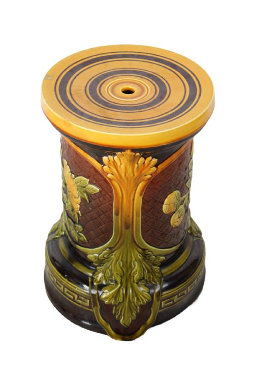 fig 1. Victorian Majolica Garden Seat