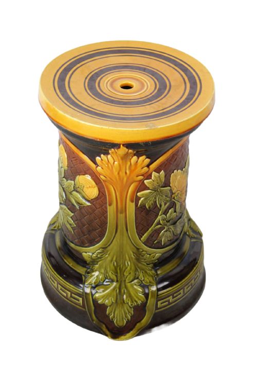 fig 2. Victorian Majolica Garden Seat