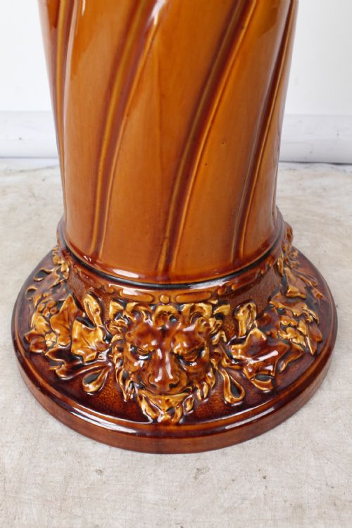 PAIR VICTORIAN WOODLESFORD ART POTTERY FAIENCE JARDINIRES - ADDITIONAL PHOTO 2