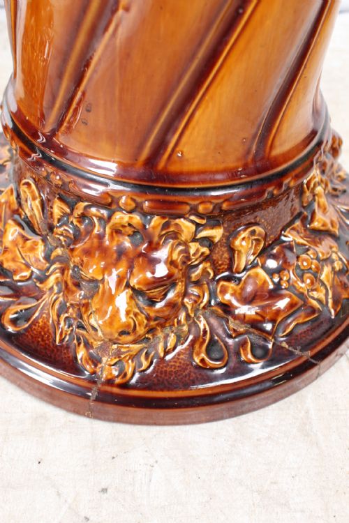 PAIR VICTORIAN WOODLESFORD ART POTTERY FAIENCE JARDINIRES - ADDITIONAL PHOTO 10