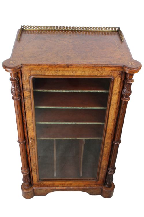 fig 1. Large Victorian Burr Walnut & Inlaid Music Cabinet