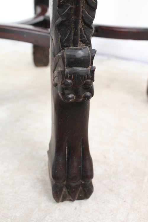 ANTIQUE CHINESE ROSEWOOD MARBLE TOP LAMP TABLE - ADDITIONAL PHOTO 7