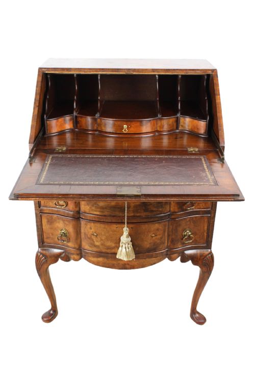 fig 1. Antique Queen Anne Style Walnut Bureau