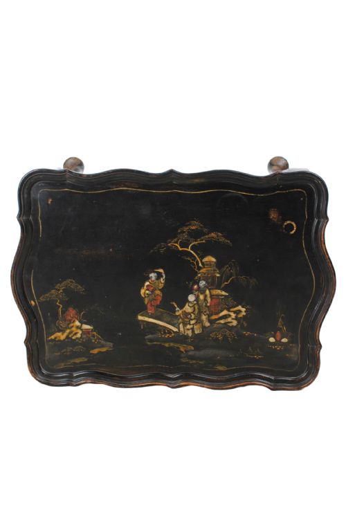 EDWARDIAN CHINOISERIE TRAY TOP COFFEE TABLE - ADDITIONAL PHOTO 6