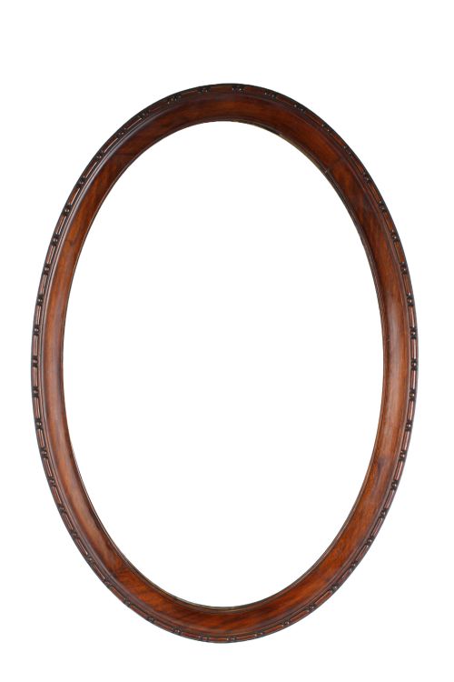 Edwardian Oval Mahogany Mirror