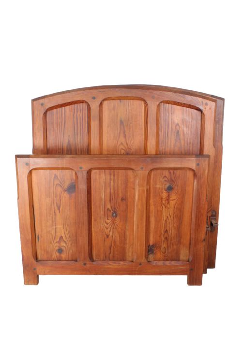 fig 1. Pair Arts & Crafts Pitch Pine Single Beds