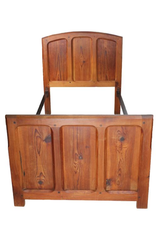 fig 2. Pair Arts & Crafts Pitch Pine Single Beds