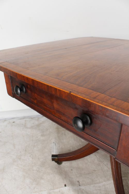 REGENCY MAHOGANY PEMBROKE BREAKFAST DINING TABLE - ADDITIONAL PHOTO 5