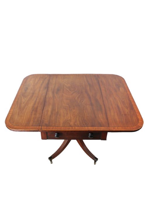 REGENCY MAHOGANY PEMBROKE BREAKFAST DINING TABLE - ADDITIONAL PHOTO 7