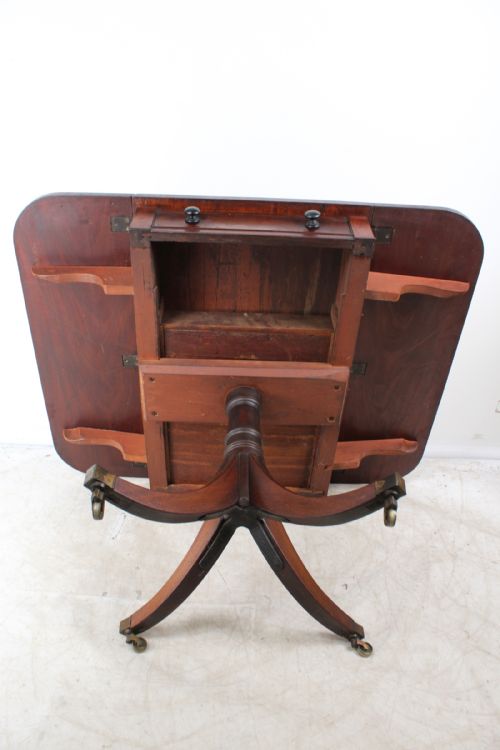 REGENCY MAHOGANY PEMBROKE BREAKFAST DINING TABLE - ADDITIONAL PHOTO 14