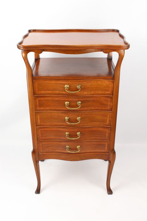 Victorian Inlaid Mahogany Music Cabinet