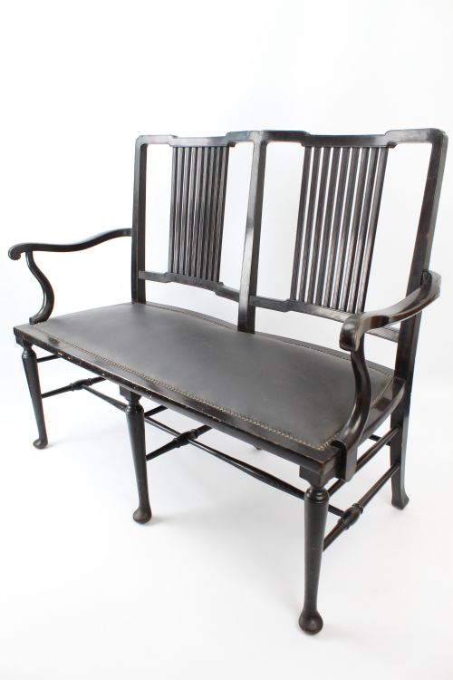 fig 1. Victorian Arts & Crafts Ebonised Salon Sofa Settee
