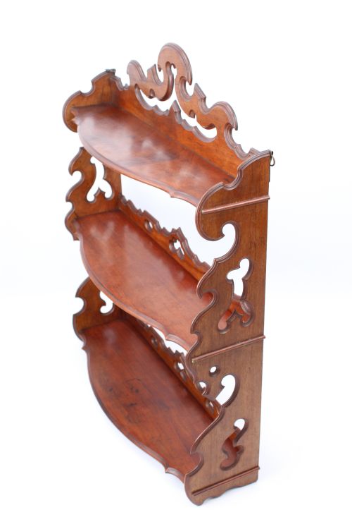 fig 1. Set of Victorian Mahogany Wall Hanging Shelves