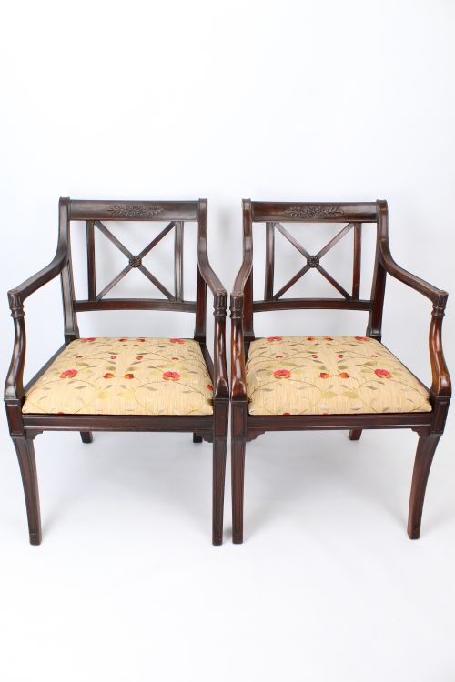 Pair Edwardian Carver Chairs Hamptons of Pall Mall