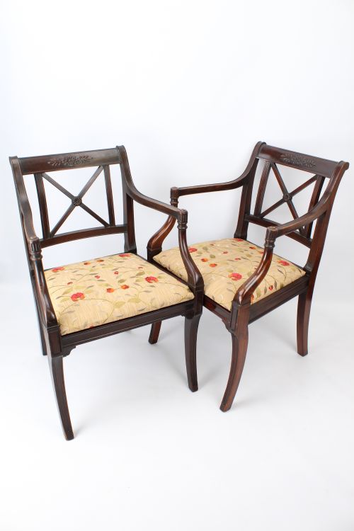 fig 2. Pair Edwardian Carver Chairs Hamptons of Pall Mall