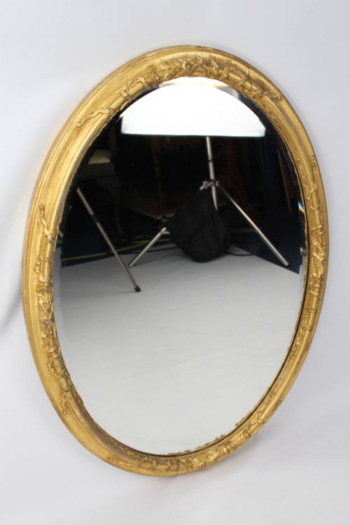fig 1. Large Victorian Oval Gilt Mirror