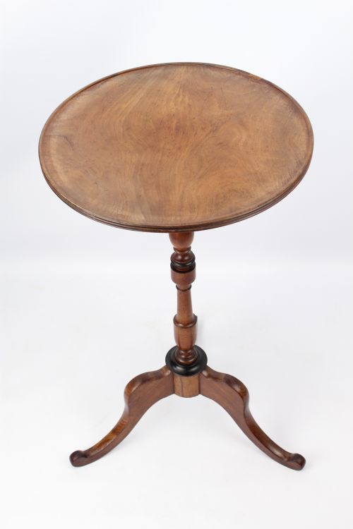 fig 2. Georgian Mahogany Campaign Tripod Wine Lamp Side Table
