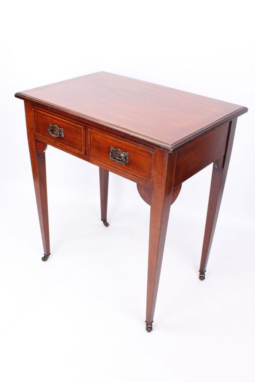 EDWARDIAN INLAID MAHOGANY METAMORPHIC WRITING DESK - ADDITIONAL PHOTO 1